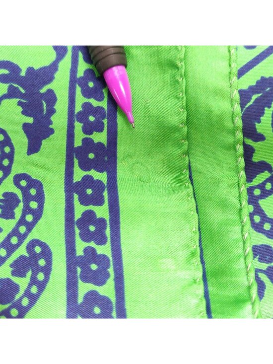 Vintage Wesley Simpson Scarf Silk Floral Paisley Green Blue 31\